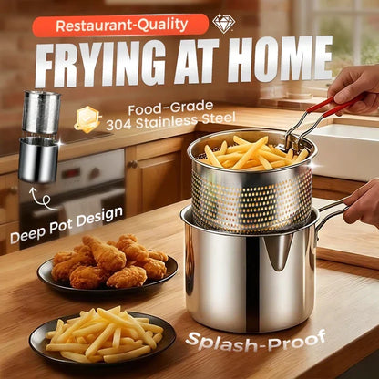 🔥Amazing 50% Off！ 👩‍🍳Must‑Have Kitchen Tool！🍟304 Stainless Steel Multifuntional Fryer