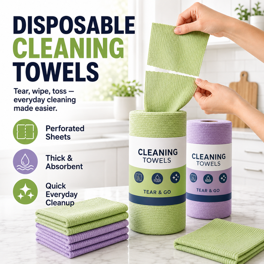 💥Buy 3 Get 2 Free! ✨️Keep your cleaning cloths clean and hygienic all the time!Multipurpose Reusable Tear-Off Cleaning Cloth Roll