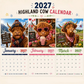 ✨️Surprise 50% Off！🐮May 2027 bring you booming luck！🔥2027 Funny Highland Cow Wall Calendar | A4 Hanging Calendar |