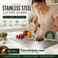 🎁Chef‑Recommended 50% Off！👩‍🍳🔪Must‑Have Cooking Tool！🥩🥦Safer, Cleaner & More Convenient!💥304 Stainless Steel Cutting Board