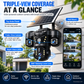 Triple Lens Solar WiFi Security Camera