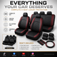 🎁🚗9-Piece Universal Fit Leather Car Seat Cover Set
