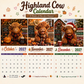 ✨️Surprise 50% Off！🐮May 2027 bring you booming luck！🔥2027 Funny Highland Cow Wall Calendar | A4 Hanging Calendar |