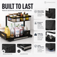 🏠 2-Tier Sliding Organizer – Carbon Steel, Under Sink, Adjustable ✅