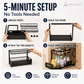 🏠 2-Tier Sliding Organizer – Carbon Steel, Under Sink, Adjustable ✅