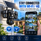 Triple Lens Solar WiFi Security Camera