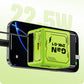 🔌🔋20W GaN Aluminum Super Fast Charger - 2-in-1 Retractable Foldable Mobile Wall Plug, Dual Ports, Type C/Lightning, Compact Travel-Friendly Safe Phone Accessories, Charger for iPhone
