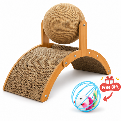 💖50% OFF!🐱Natural Sisal Cat Scratching Ball With Cardboard Pad✨