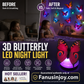 🥳💞50K+ SOLD!✨50% Limited‑Time Discount！ 🌙🦋Let butterflies guard every night of yours! 💝3D Adhesive Glowing Butterfly Night Light