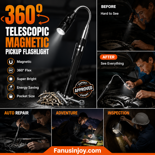 🎁Surprise discount! Illuminate every corner-Multifunctional Magnetic Telescopic Flashlight