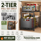 📢📢50% OFF !! ⏰Double-Tier Pull-Out Shelf Cabinet Organiser – 5 Height Adjustments, 2 Pull-Out Tiers, Carbon Steel & Large Capacity – No Assembly Required ✨