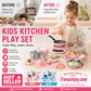 🎁[Best Gift For Kid]🔥Amazing 50% Off！👩‍🍳Little Chef Tool Set！👧Must‑have Toy For Kids Growth!🍳Children's Real Cooking Mini Kitchen Toys - 22 PCS Set