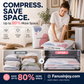 💥Increase storage space by 80%！No-Pump Large Vacuum Storage Compression Bags