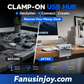 💥Limited Time 50% Off! 🖥️Tame messy computer cables! Clamp-On USB 3.0 Hub Aluminum Alloy 4-Port Docking Station