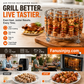 🔥Hot selling item!👨‍🍳One tiny gadget makes your barbecue and cooking tastier!Stainless Steel Round Oven Grill with Skewer
