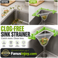 ⏳️Limited time 50% off！✨️Keep your kitchen free from dirt and stains！Triangle Sink Drain Rack with Disposable Filter Mesh Bags