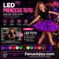 ✨️Surprise 50% Off！👸Become a glowing princess！👗LED Light Up Sequin Tutu Skirt Star Mesh Princess Skirt for Girls and Adults