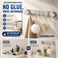 🔥Limited time 50% off！👋Say goodbye to traditional residue hooks！Punch-Free Ripple Rotary Suction Cup Hanger Rack