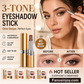 👱‍♀️Recommended by celebrity makeup artists! ✨️Create your beauty with one stroke! 👀3-Tone Gradient Eyeshadow Stick