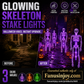 👻50% Off For Halloween! 💀Best Decorations For Spooky Ghost Vibes!🎃💡 Solar Skeleton Stake Lights – Glow In The Dark, Solar Powered, Easy To Install. Ideal For Haunted Yard, Porch & Walkway! 👻🪦✅