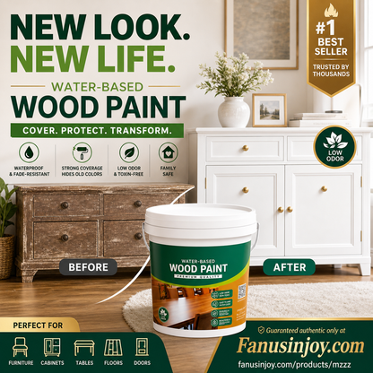 🔥Limited Time 50% OFF！🎁👨🏻‍🏭Bring your old wooden furniture back to life！🪑🚪Wooden Furniture Water-based Paint（Gift Free Brush）