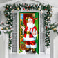 🎅50% OFF NOW! Christmas Santa Front Door Banner – Festive Santa Door Cover, Large Hanging Door Backdrop for Home Holiday Party, Xmas Porch Decor