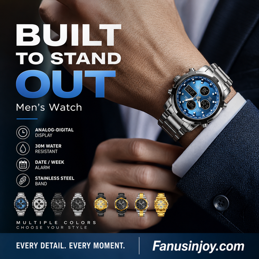 🔥Limited time 50% OFF! 👱‍♂️The best accessory and gift for men-Men's Waterproof Military Analog-Digital Watches