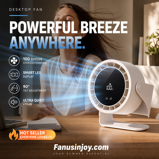 ✨️Limited Time 50% Off! 🌬️Keep you cool all summer! ❄️Rechargeable USB Desk Fan for Bedroom