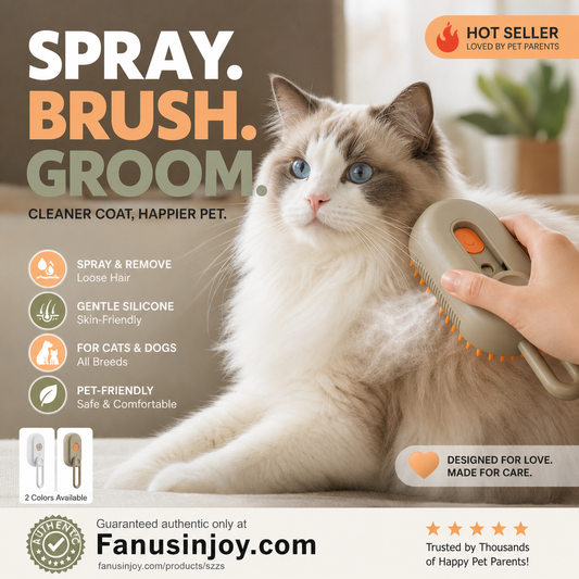 [Best Gift For Pet🐶🐱] 🔥Flash Sale 50% Off！🐈🐕Must‑have pet supplies for pet‑owning households！Multi-Function Pet Spray Massage Comb