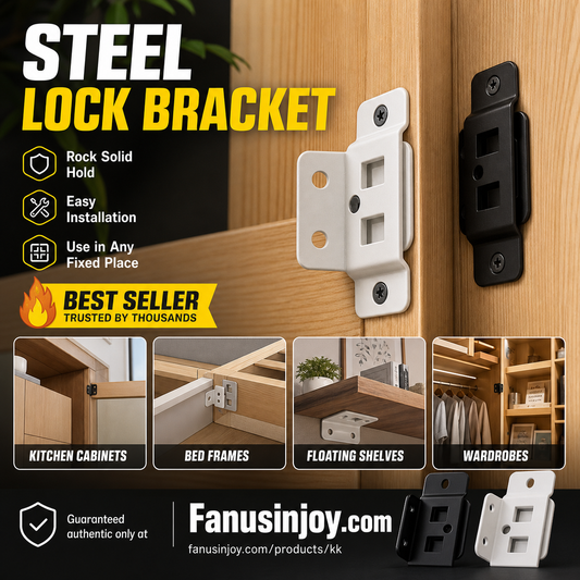 🎉🎉Limited time 50% off！🔩Tiny clips with incredible strength！2-in-1 Locking Insert Shelf Brackets