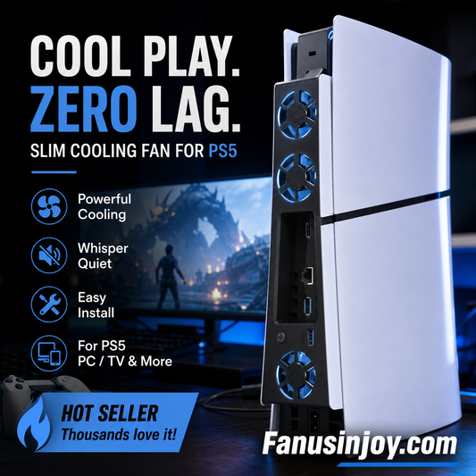 🔥Limited time 50% off！🌬️Must-have for summer gamers！❄️External Cooling Fan for PS5 Slim