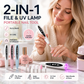 🔥New Hot Selling❤️‍🔥 2-in-1 Electric Nail Drill with UV Gel Light Portable Manicure Pedicure Kit