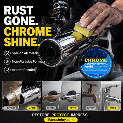 🔥Hot-selling product-🚗The rust stains really do affect the appearance！Car Chrome Restoration Paste