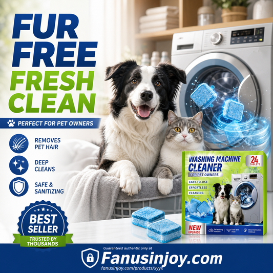 ✨️Amazing 50% Off！🐈🐕Ideal for pet owners! 🥼Enjoy hair-free laundry after every wash! Cleaner and Safer!💦Washing Machine Cleaner Tablets for Pet Owners