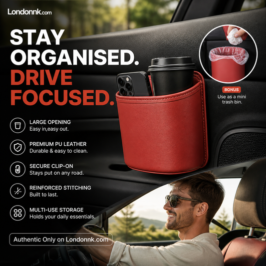 🥳2026 HOT SALE🥳💞50K+ SOLD!🚗🧺 50% OFF! Leather Car Door Cup Holder – Wide‑mouth opening, easy reach for drinks & phone. Clip‑on secure fit. PU leather, tough & stylish. 🛡️✨