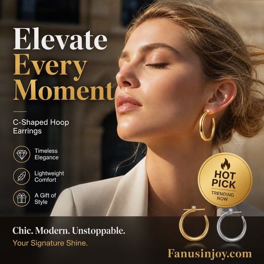 ✨️Surprise 50% OFF! 💎Shine just like a diamond! Women's Chic Tapered Hoop Earrings