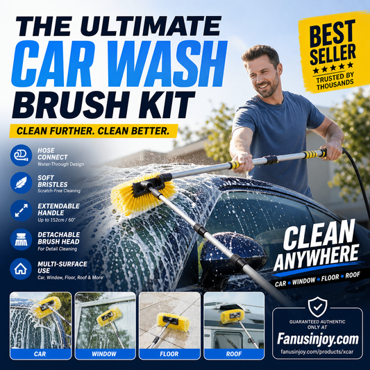🔥50% Limited‑Time Discount! 💦360‑Degree All‑Round Cleaning Tool To Care For Your Car!🚗 Extendable Car Wash Brush – 60" Long Handle, 360° Clean! ✨ Reach higher, scrub smarter – gentle on paint, tough on dirt! 🧼💦