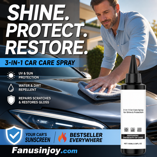 🔥Limited Time Buy 3 Get 2 Free! 🚗Skincare & sun protection for your car! 3-in-1 Car Care Spray for Shine & Protection