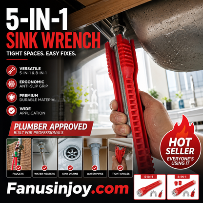 🏭Factory direct limited time 50% off！🛠️Double your work efficiency！Multifunctional Bathroom Faucet Sink Wrench