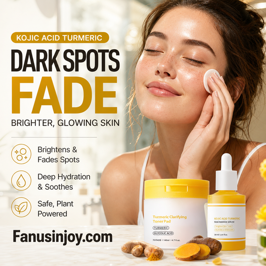 🔥Limited time 50% off！👱‍♀️Wipe away impurities instantly for bright, smooth skin！Kojic Acid Turmeric Brightening Serum
