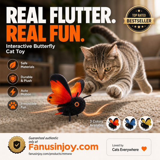 🦋🐱 Smart Sensing Flapping Butterfly Toy – 50% OFF! 🐈Perfect Playmate for Pets！Motion-activated, realistic flight, interactive fun – keeps your cat engaged for hours. 🔥✨