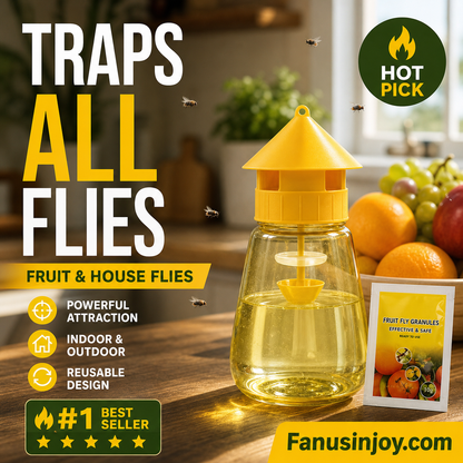 🔥Amazing Discount! 🕸️Get rid of annoying mosquitoes and fruit flies! Indoor and Outdoor Hanging Fly Trap