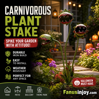 🔥50% off for three days only！🌻Plants vs. Zombies comes to life！🏡Whimsical Metal Carnivorous Plant Garden Stake