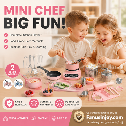 🎁[Best Gift For Kid]🔥Amazing 50% Off！👩‍🍳Little Chef Tool Set！👧Must‑have Toy For Kids Growth!🍳Children's Real Cooking Mini Kitchen Toys - 22 PCS Set