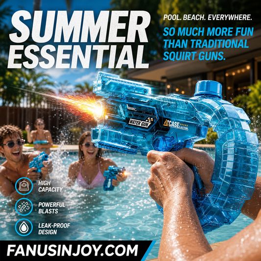 💦Summer 50% special offer！🔫Everyone loves this water gun！Electric High-Pressure Water Gun with Circular Clip