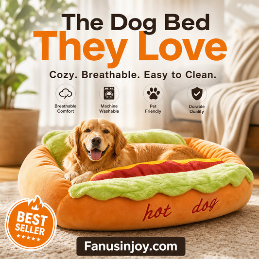 🔥50% OFF for a limited time! 🐱🐶 Fur babies' favorite! 🌭Funny Hot Dog Pet Bed Cozy Warm Nest for Dogs and Cats