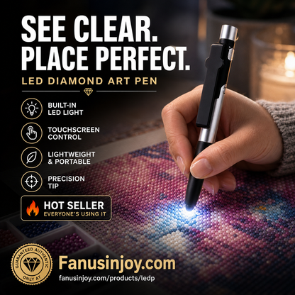 ✨️Holiday Special 50% Off！💎Essential Tool For DIY Lovers！👩🏻‍🎨Portable LED Diamond Art Pen