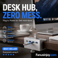 💥Limited Time 50% Off! 🖥️Tame messy computer cables! Clamp-On USB 3.0 Hub Aluminum Alloy 4-Port Docking Station