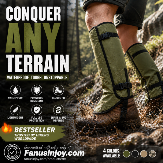 🔥Limited‑time 50% Off！🏕️Must‑have for outdoor lovers！💦Waterproof, dirt‑resistant and 🐍protects against snakes 🕷🦂insects 🐜rats and leeches 🔥Waterproof Hiking Gaiters for Outdoor Adventures