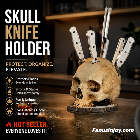 💥Limited Time 50% Off! Creative Skull Resin Knife Holder